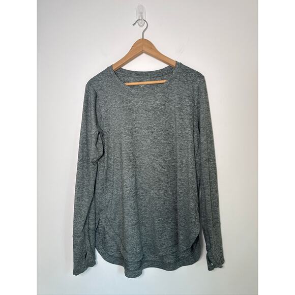 Athleta Lombard Athletic Top in Heather Green, Size L - Picture 1 of 7